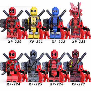 Super Heroes Deadpool with Dogs Anime Brick Minifigure Custom Set